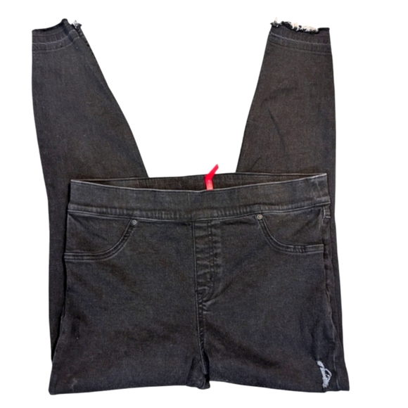 Spanx Distressed Ankle Skinny Black Jeans . Size XLarge - Picture 6 of 6